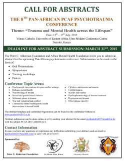 CALL FOR ABSTRACTS