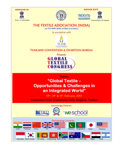 “Global Textile – Opportunities & Challenges in an Integrated World”