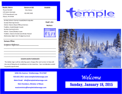 Weekly Bulletin - Temple Baptist Church