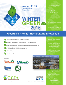 Attendee Brochure - Georgia Green Industry Association