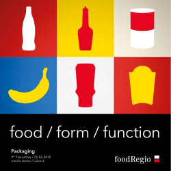 food / form / function - foodRegio Trendtag 2015