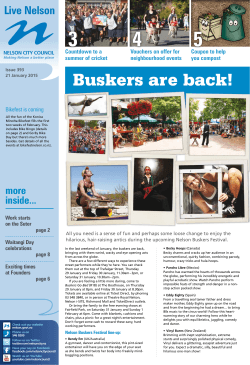 Buskers are back! - Nelson City Council