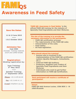 Awareness in Feed Safety - FAMI-QS