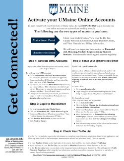 Activate your UMaine Online Accounts