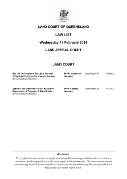 Land Court and the Land Appeal Court