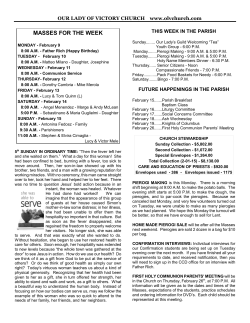 bulletin 2-08-15 - Our Lady of Victory