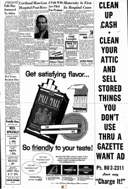Niagara Falls NY Gazette 1959 Aug Grayscale