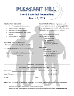 3-on-3 Basketball Tournament March 8, 2015