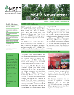 MSFP Newsletter, Vol 2, Issue-4