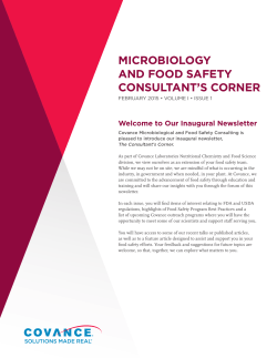 MICROBIOLOGY AND FOOD SAFETY CONSULTANT`S