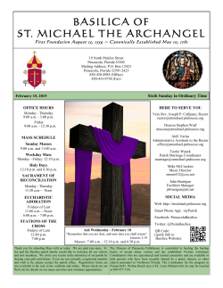 Bulletin - Basilica of St. Michael the Archangel, Pensacola, FL