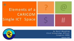 Mr. Bevil Wooding: Elements of a CARICOM Single ICT Space