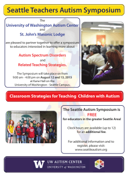 the STAS Flyer - Seattle Teachers Autism Awareness