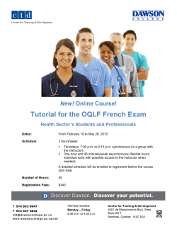 Tutorial for the OQLF French Exam