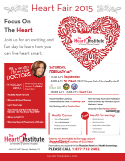 Join us at the Heart Fair! - Palmetto General Hospital