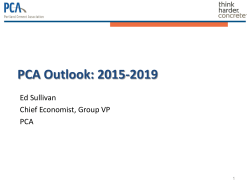 Ed Sullivan`s Economic Outlook Presentation