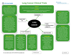 Lung Cancer Clinical Trials