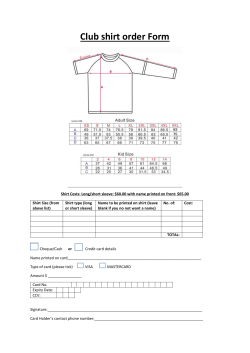 Club shirt order Form