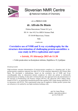 dr. Alfredo De Biasio - Slovenian NMR Centre