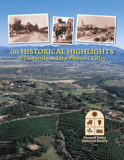 101 Historical Highlights of Camarillo and the Pleasant Valley