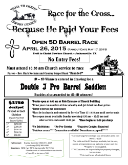 Because He Paid Your Fees - Trail To Christ Cowboy Church
