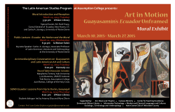 The Latin American Studies Program at Assumption College presents: