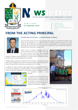 from the acting principal - Peter Moyes Anglican Community School