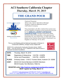 ACI Southern California Chapter - The American Concrete Institute