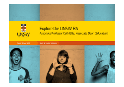 Associate Professor Cath Ellis: Explore the UNSW BA