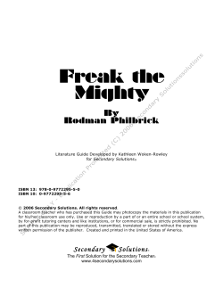 Freak the Mighty Sample Pages