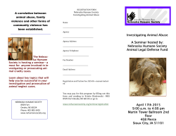 Investigating Animal Abuse A Seminar hosted by