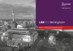 LAW 2015 Birmingham - The Solicitors Group
