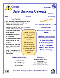 Safe Banking Caveats