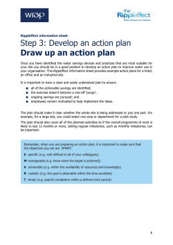 Draw up an action plan