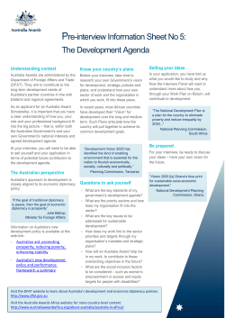 The Development Agenda