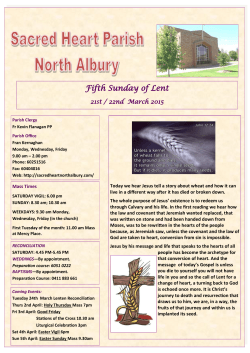 20-03-2015 Now - Sacred Heart North Albury