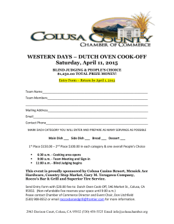 Dutch Oven Cook-Off - Colusa Western Days