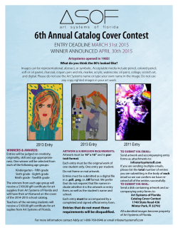 6th Annual Catalog Cover Contest