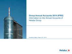 Information on the Annual Accounts of Helaba Group Group Annual