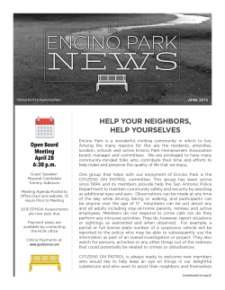 Encino Park Town Hall Meeting