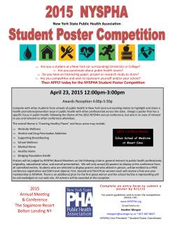 NYSPHA Student Poster Competition