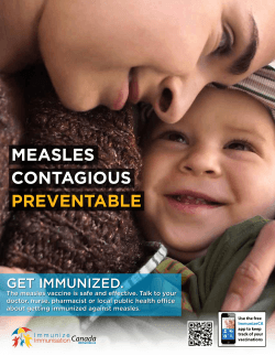 MEASLES CONTAGIOUS PREVENTABLE