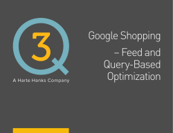 Google Shopping â Feed and Query-Based Optimization
