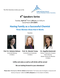 8 Speakers Series Having Family as a Successful Chemist