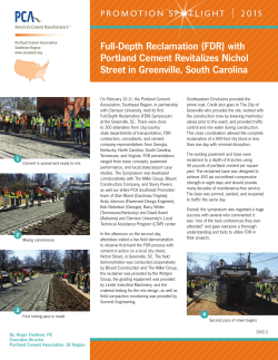Full-Depth Reclamation (FDR) with Portland Cement Revitalizes