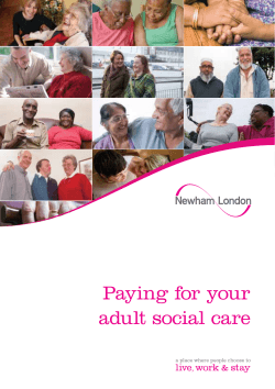 Paying for your adult social care