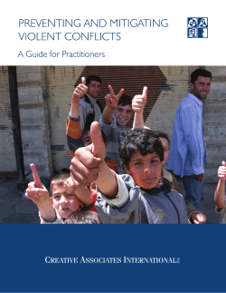 Preventing and Mitigating Violent Conflict