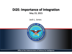 DI2E: Importance of Integration
