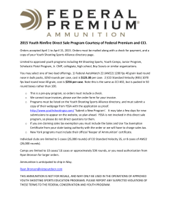 2015 Youth Rimfire Direct Sale Program Courtesy of Federal