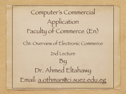 Overview of Electronic Commerce 2 - Ahmed Eltahawy